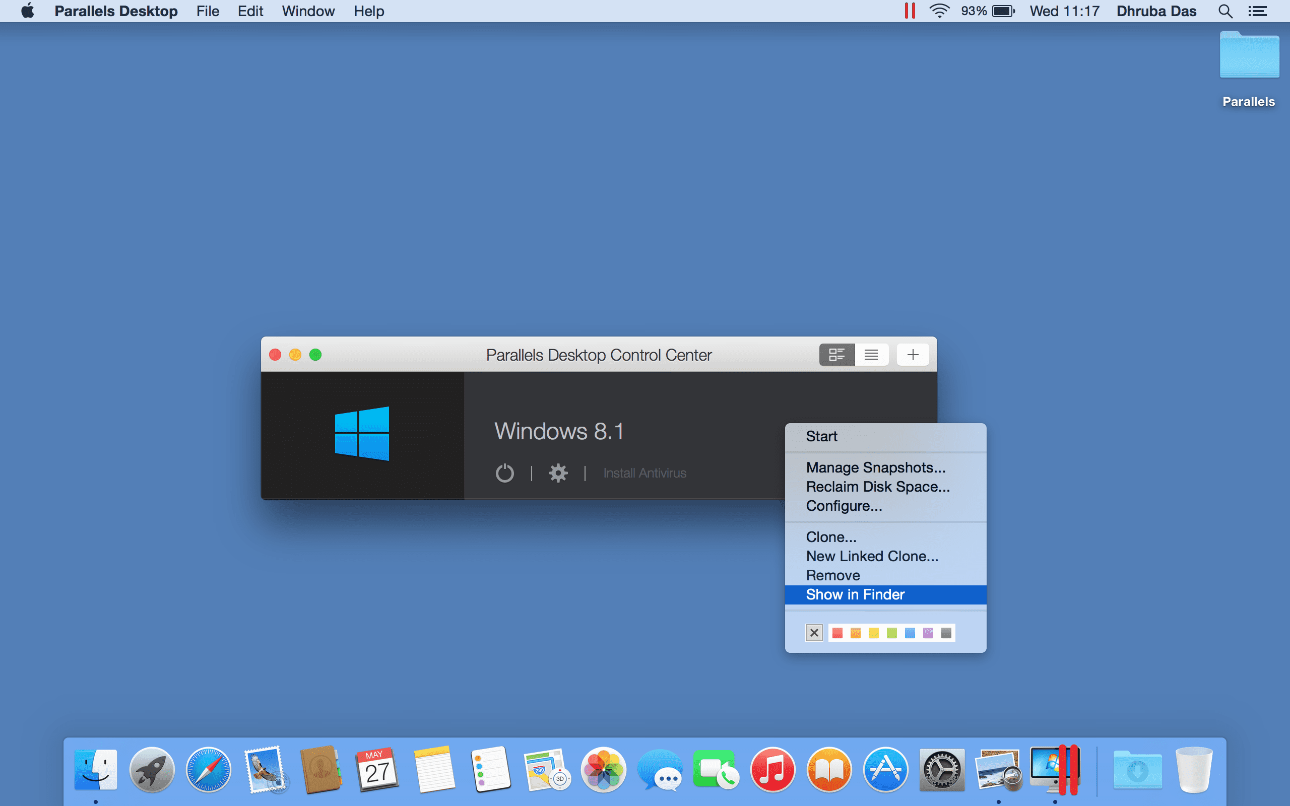 parallells share windows for with mac